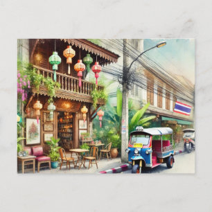 Cartão Postal Café em Bangkok Tailândia