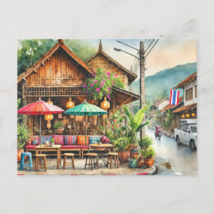 Cartão Postal Café em Chiang Mai