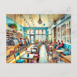 Cartão Postal Café em Chicago Andersonville