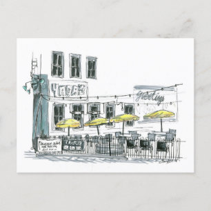 Cartão Postal Café em Galveston,TX