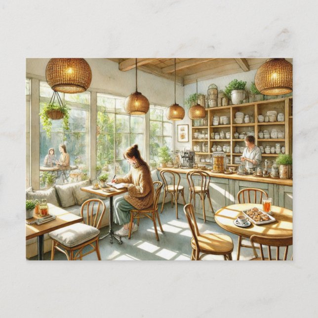 Cartão Postal Café em Hualien (Frente)