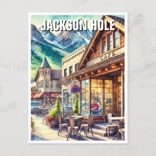 Cartão Postal Café em Jackson Hole Wyoming