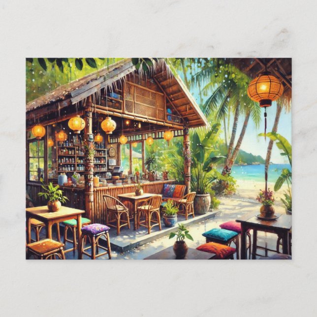 Cartão Postal Café em Koh Samui (Frente)