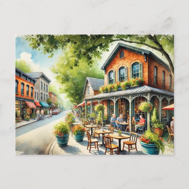 Cartão Postal Café em Nashville Indiana (Frente)