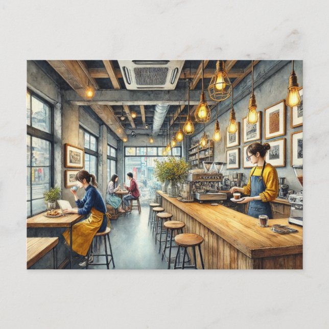 Cartão Postal Café em Osaka (Frente)