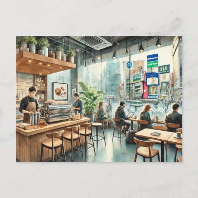 Cartão Postal Café em Tóquio (Frente)