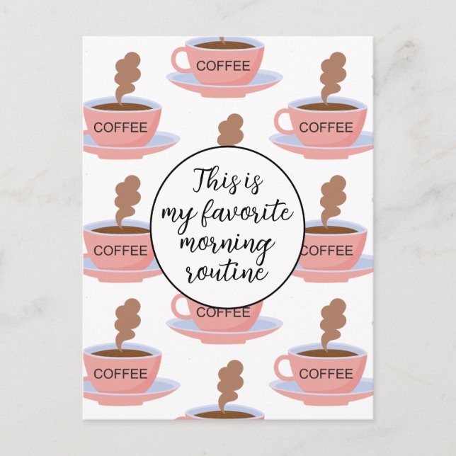 Cartão Postal Café Engraçado (Frente)