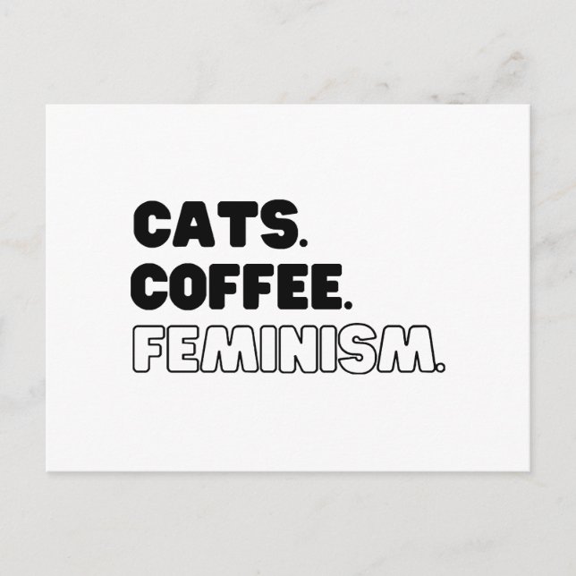 Cartão Postal Café Feminismo (Frente)