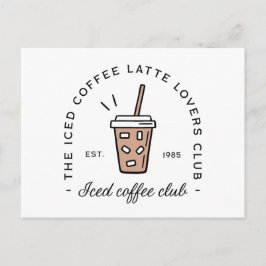 Cartão Postal Café gelado amantes de latão, clube de amantes est