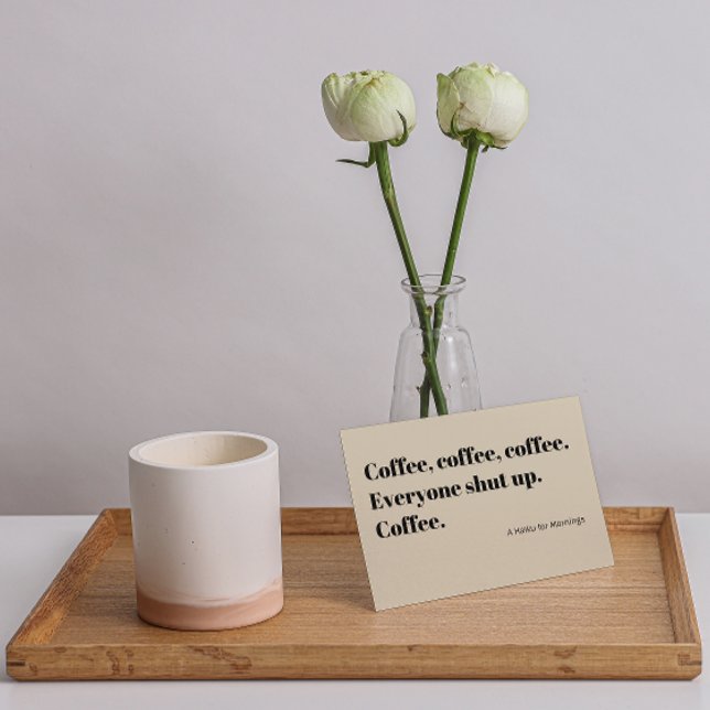 Cartão Postal Café Haiku para Típica Negra de Mannings (Criador carregado)