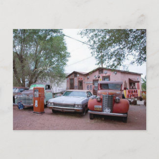 Cartão Postal Café hambúrguer de Boné de neve, Rota 66, Seligman