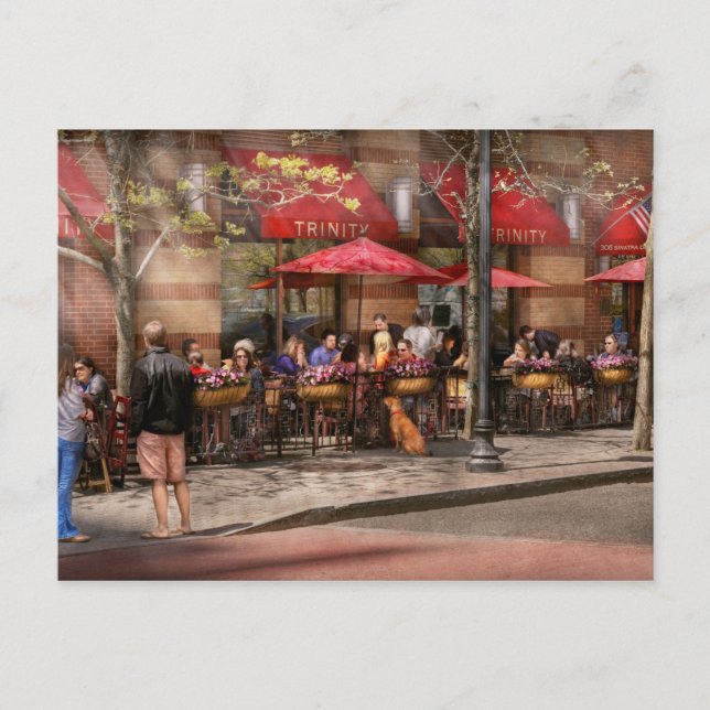 Cartão Postal Cafe - Hoboken, NJ - Cafe Trinity (Frente)
