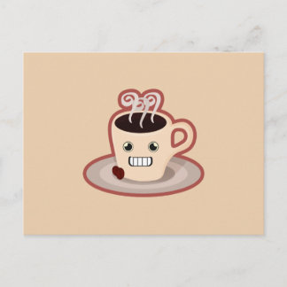 Cartão Postal Café Kawaii
