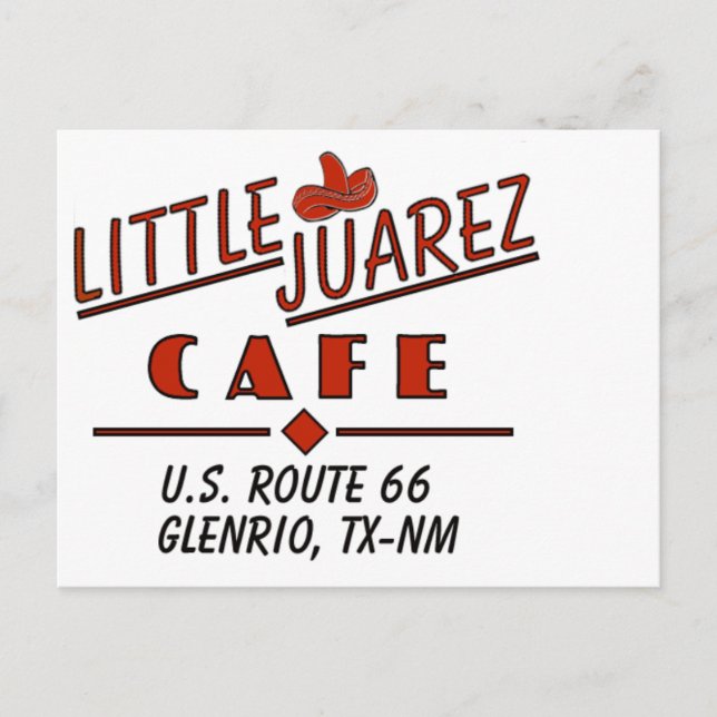 Cartão Postal Café Little Juarez Sombrero (Frente)