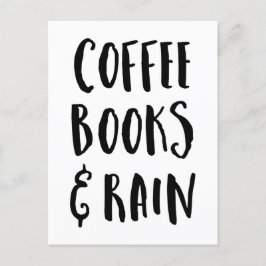 Cartão Postal Café, Livros e Citação
