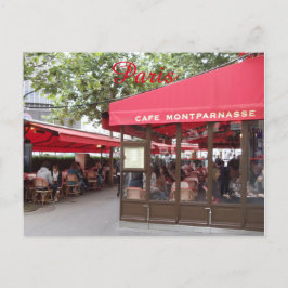 Cartão Postal Cafe Montparnasse Paris, França, viagem postal