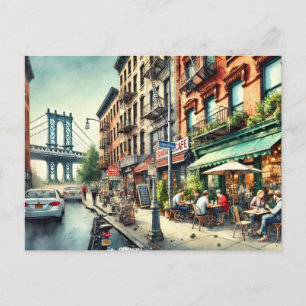 Cartão Postal Café no Brooklyn em Nova York