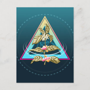 Cartão Postal café ouro