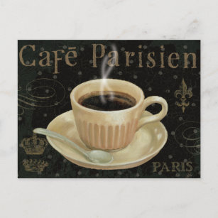 Cartão Postal Cafe Parisien