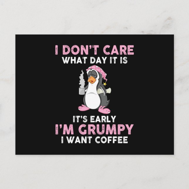 Cartão Postal Café pinguim (Frente)