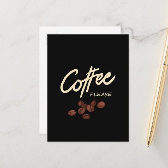 Cartão Postal Café Por Favor, Café (Frente/Verso In Situ)