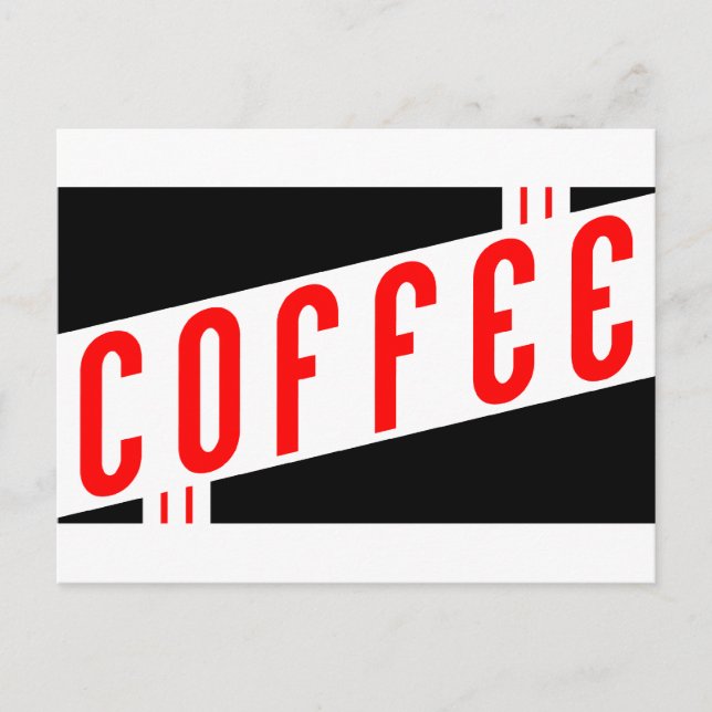 Cartão Postal café retrô (Frente)