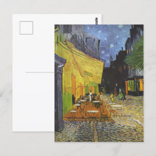 Cartão Postal Café Terrace à noite por Van Gogh