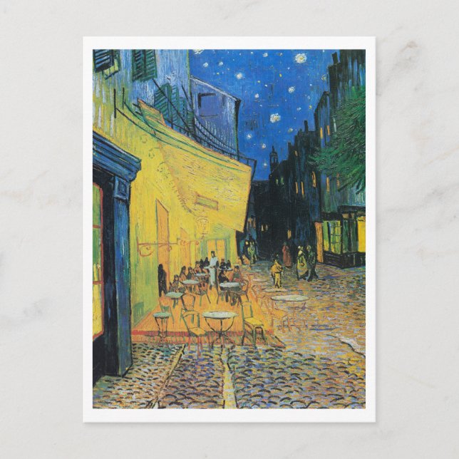 Cartão Postal Café Terrace à noite por Vincent Van Gogh (Frente)