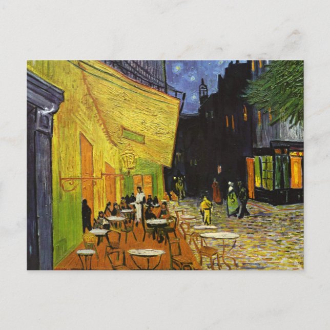 Cartão Postal Café Terrace na Night Van Gogh (Frente)