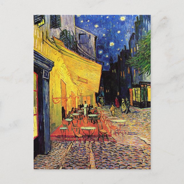 Cartão Postal Café Terrace Place du Forum Van Gogh Fine Art (Frente)