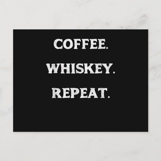 Cartão Postal Café Whiskey Repetir (Frente)