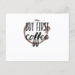 Cartão Postal Cafeína Coffee Cired Levantando-Se De Manhã