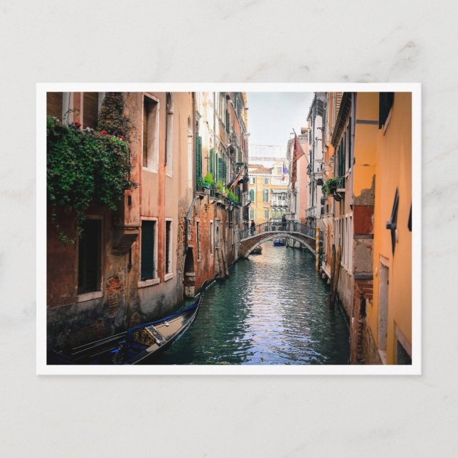 Cartão Postal Cagliari Sardinia Italian Village Canal Houses (Frente)