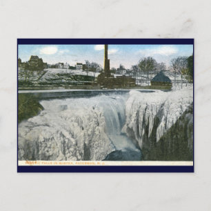 Cartão Postal Cai no inverno, Paterson NJ 1919 Vintage