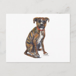 Cartão Postal cãibra de resgate de pintura aquosa