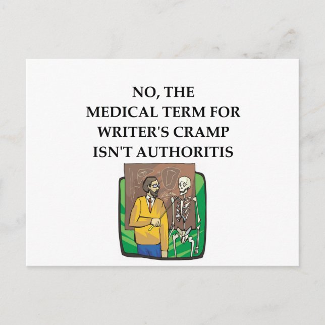 Cartão Postal cãibra do escritor (Frente)