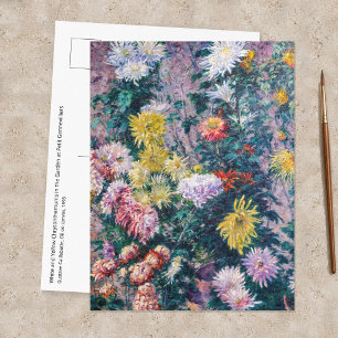 Cartão Postal Caillebotte - Crisântemos Brancos e Amarelos