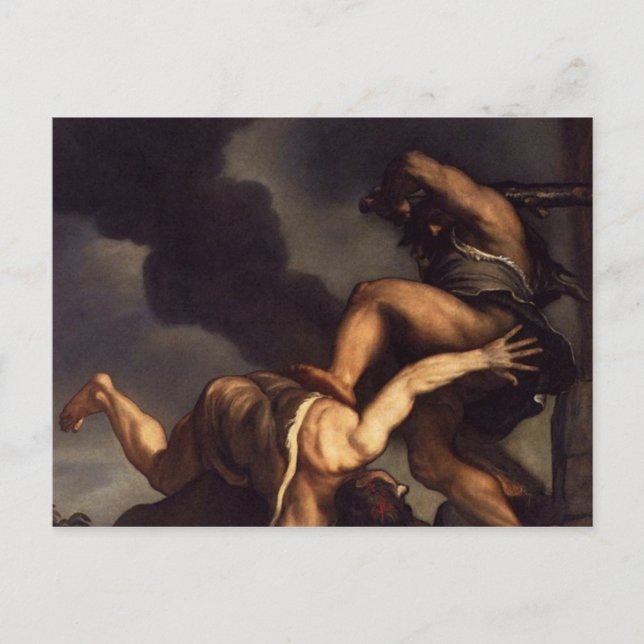 Cartão Postal Cain Slaying Abel (Frente)