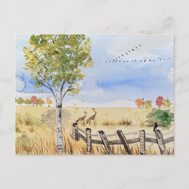 cartão postal cair (Frente)