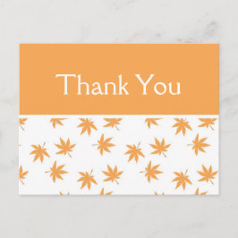 Cartão Postal Cair das folhas amarelas favor do casamento obriga