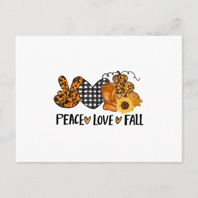 Cartão Postal Cair do Amor pela Paz (Frente)