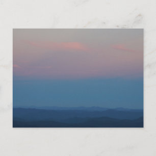 Cartão Postal Cair do Sol nas Montanhas Blue Ridge