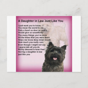 Cartão Postal Cairn Terrier - Poema da Nora