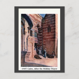 Cartão Postal Cairo Antigo 1900 Egito Depois da Oração do Meio-d