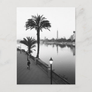 Cartão Postal Cairo Egito, ao longo do rio Nilo