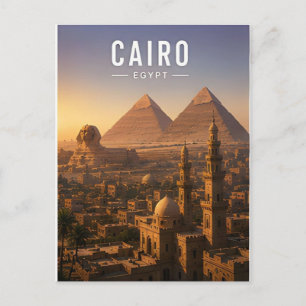 Cartão Postal Cairo Egito Vale do Nilo Cidade Antiga Viagem