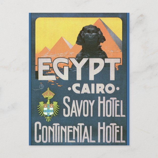Cartão Postal Cairo Egito - Viagens vintage (Frente)