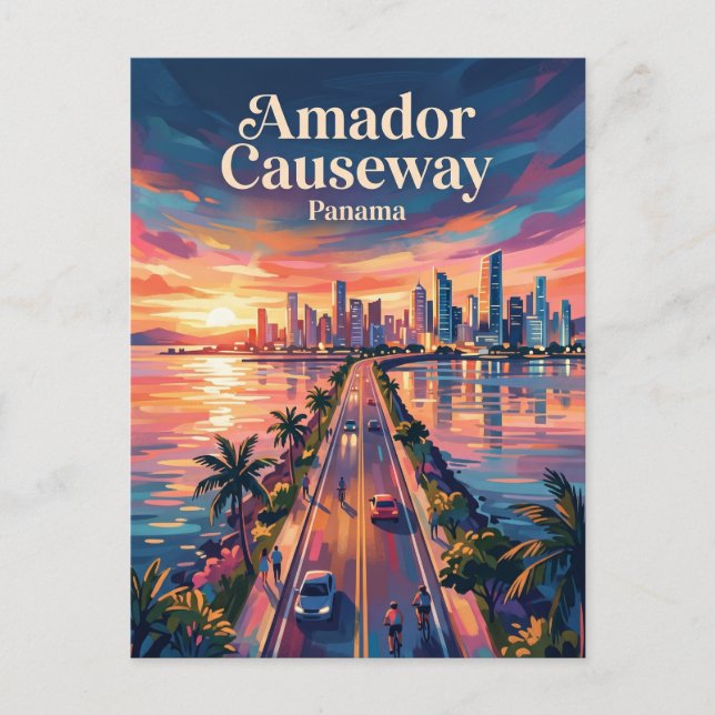 Cartão Postal Cais Amador Panamá (Frente)