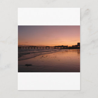 Cartão Postal cais de brighton no pôr do sol