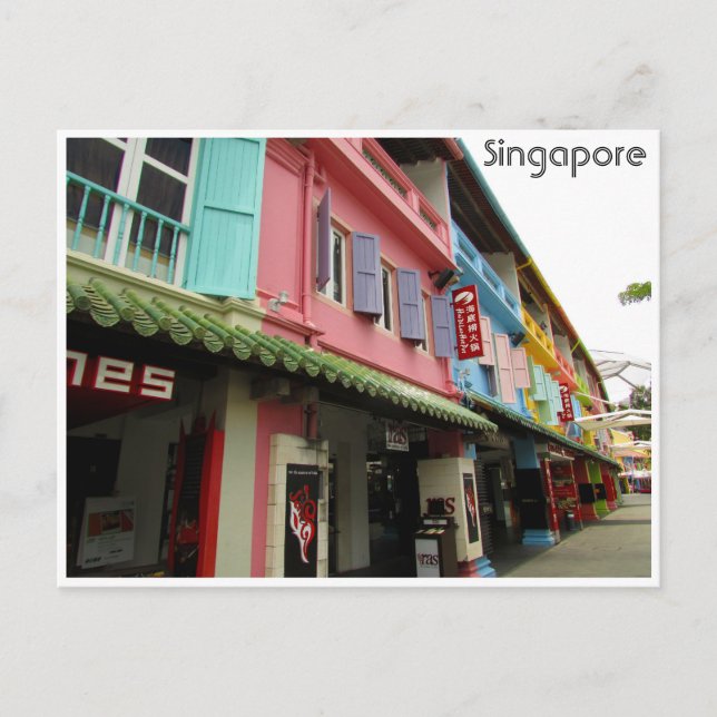 Cartão Postal cais singapura (Frente)